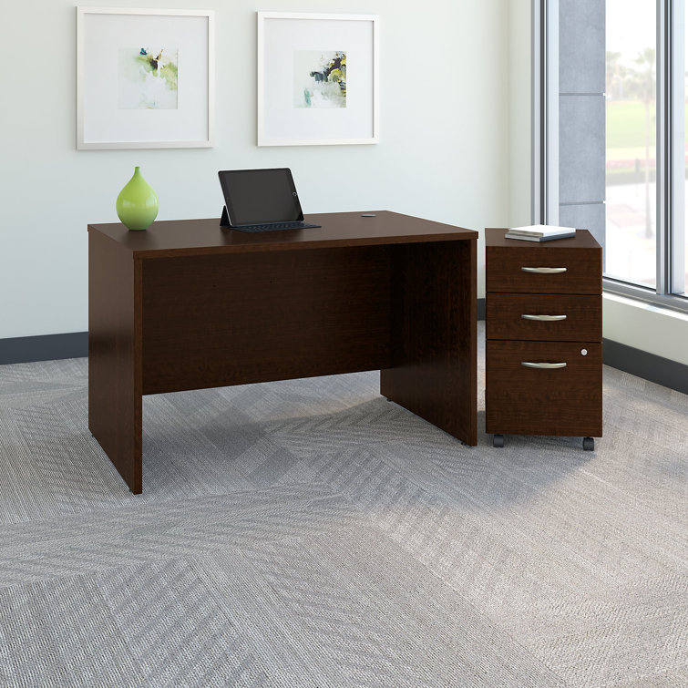 Business Office Pro Computer Desk With 3 Drawer Mobile Pedestal